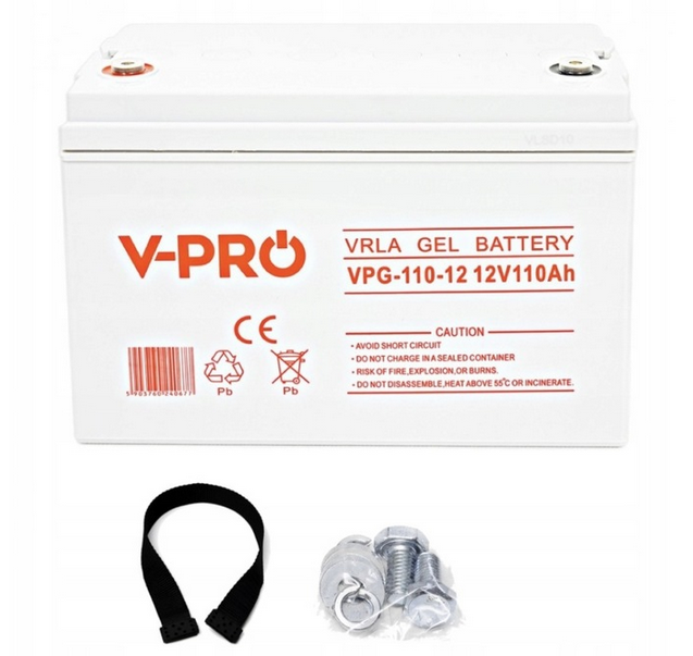 Гелевий акумулятор 12V 110Ah GEL VPRO Solar для ДБЖ УПС, фото 1