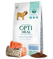 Optimeal Оптимил Гипоаллергенный 12 кг для средних и крупных пород с лососем Оптиміл сухий корм