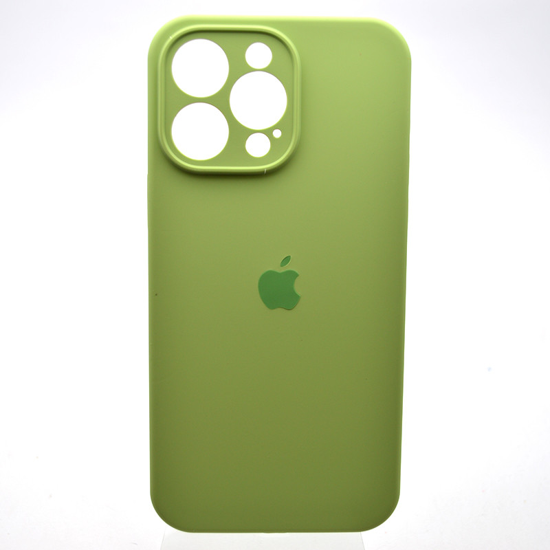 Силіконовий чохол накладка Silicon Case Full Camera для iPhone 14 Pro Mint Green