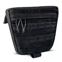 Сумка-напашник Large Lower Accessory Pouch Black,тактический подсумок под баллистический пакет для полиции