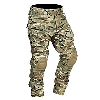 Брюки мультикам мужские военные (М - XXXL) Rip-stop Боевые штаны тактические с наколенниками Multicam