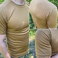 Футболка влагоотводящая армейская ЗСУ койот (44 - 60р) coolmax Тактическая футболка мужская военная