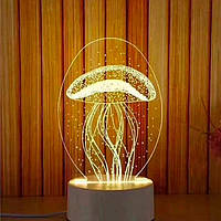 Светодиодная 3D-лампа от USB "Медуза" Creative Visualization Lamp