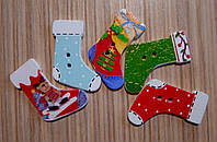 Ґудзик "Різдвяна шкарпетка"