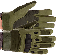 Тактические перчатки полнопалые Oakley военные стрелковые Олива (М - XXL) Защитные военные перчатки ЗСУ