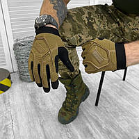 Тактические перчатки военные полнопалые Camelbak Койот (M) синтетическая кожа Штурмовые перчатки ЗСУ