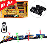 Детская железная дорога Play Smart 0620/40351 игрушечный поезд с вагонами подсветка на батарейках с пультом