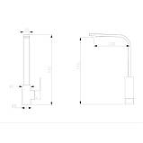 Змішувач для кухні WEZER PRO4-02-GUNGREY, збройова сталь, фото 6