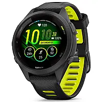 Спортивний годинник GARMIN Forerunner 265S Black Bezel and Case with Black/Amp Yellow Silicone Band