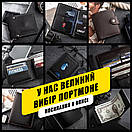 Клатч чоловічий з натуральної шкіри портмоне на кнопці LONG WALLET MenStuff BRWN коричневий, фото 10