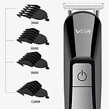 Машинка для стриження волосся акумуляторна Тример-набір для стриження волосся і для гоління VGR 6в1, фото 5