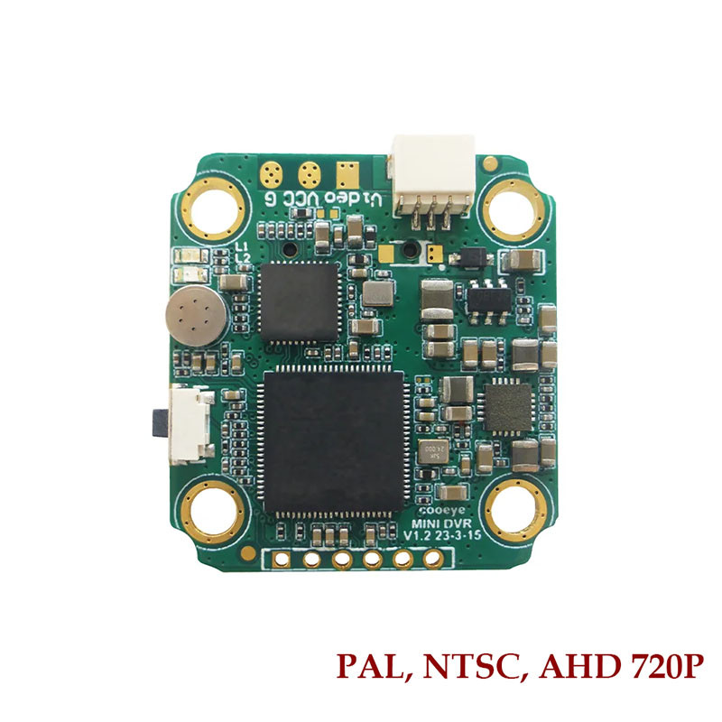 FPV відеореєстратор модуль COOAI DVR-PCB мініатюрний 5-30 V, PAL/NTSC/AHD720P для квадрокоптерів і авіамоделів