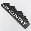 Металева емблема HIGH COUNTRY - 12.4 x 3.9 cm Чорна сріблястий напис, фото 7