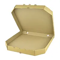 Коробка для пиццы 320*320*35 бурая (крафт)