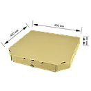 Коробка для піци 400*400*40 бура (крафт), фото 3