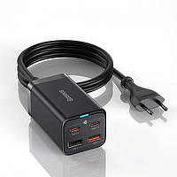 Сетевое зарядное устройство для Baseus GaN3 Pro Desktop Fast Charger 2C+2U на 65W (CCGP040101) Black