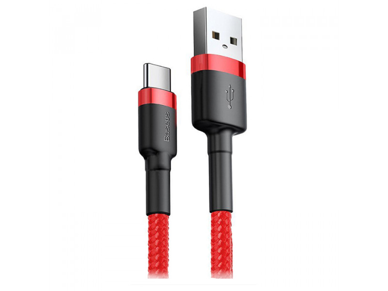 Кабель Baseus Cafule Type-C 3A (1m) (red) (CATKLF-B09)
