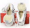 Жіночі кросівки Nike Air Force 1 mid Winter White Найк Аір Форс високі білі шкіра овчина В'єтнам, фото 9