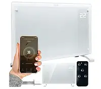 Бытовой конвекторный обогреватель Volt Polska 2в1 TermoGlass Pro 2000W Wi-Fi SMART White Конвекторы отопления