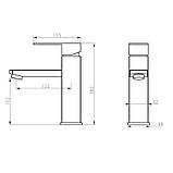 Змішувач для умивальника WEZER PRO1-02-BLACK, фото 6