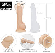 Фалоїмітатор з ротацією Naked ADDICTION James 8<unk> Rotating&Vibrating Dong (м'ята упаковка!!!, фото 7
