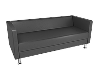 Офисный диван BNB Bongo Трехместный Чёрный (Цвет 2230)