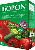 ДОБРИВО ГРАНУЛЬОВАНЕ BIOPON ДЛЯ ПОМІДОРІВ, ОГІРКІВ ТА ОВОЧІВ Biopon Польща, коробка 1 кг