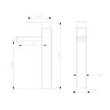 Змішувач високий для умивальника WEZER PRO11-02-BLACK, фото 3