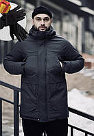 Мужская парка зимняя куртка удлиненная теплая Arctic Турция черная. Живое фото (перчатки в подарок)