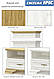 Біла розпашна чотирьохдверна шафа 4Д2Ш для одягу з дзеркалом у спальню класика Іріс 190 см Мебель Сервіс, фото 4