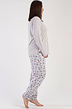 Жіноча піжама трикотажна зі штанами Великі розміри, фото 2