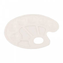 Палітра пластикова овальна, з лунками,17х23,5см., D.K.ART & CRAFT