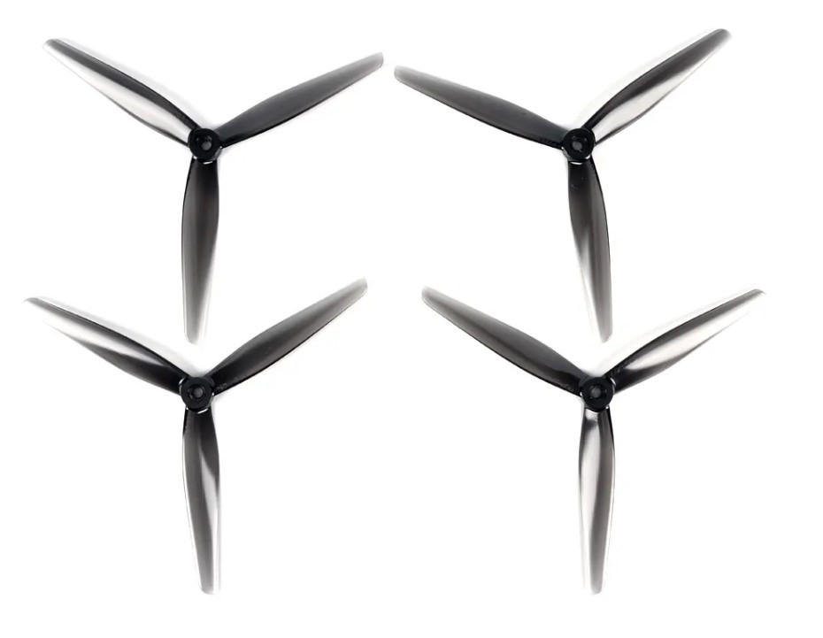 Комплект пропелерів для дронів HQProp 7.5х3.7х3, 2 пари (2xCW+2xCCW), 7.5", 9.4g, сірий