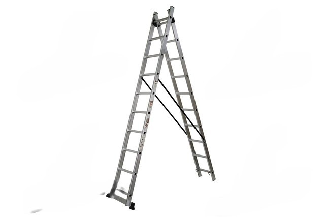Лестница алюминиевая 2секц*10ступ. 4,8м ax-1291