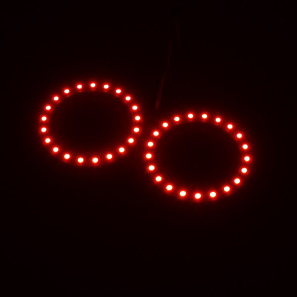 Ангельские Глазки LED 70мм Красные на Фары БМВ ВАЗ Мазда Форд Шевроле ...