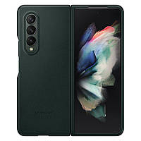 Оригинальный чехол Samsung Leather Cover Green для Galaxy Fold 3