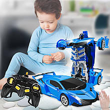 Машинка Трансформер Lamborghini Robot Car Size 1:18, Синій (HA-120)