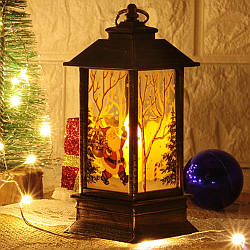 Новорічний декоративний ліхтарик від батарейок 20х7см / Різдвяний світильник з підсвічуванням
