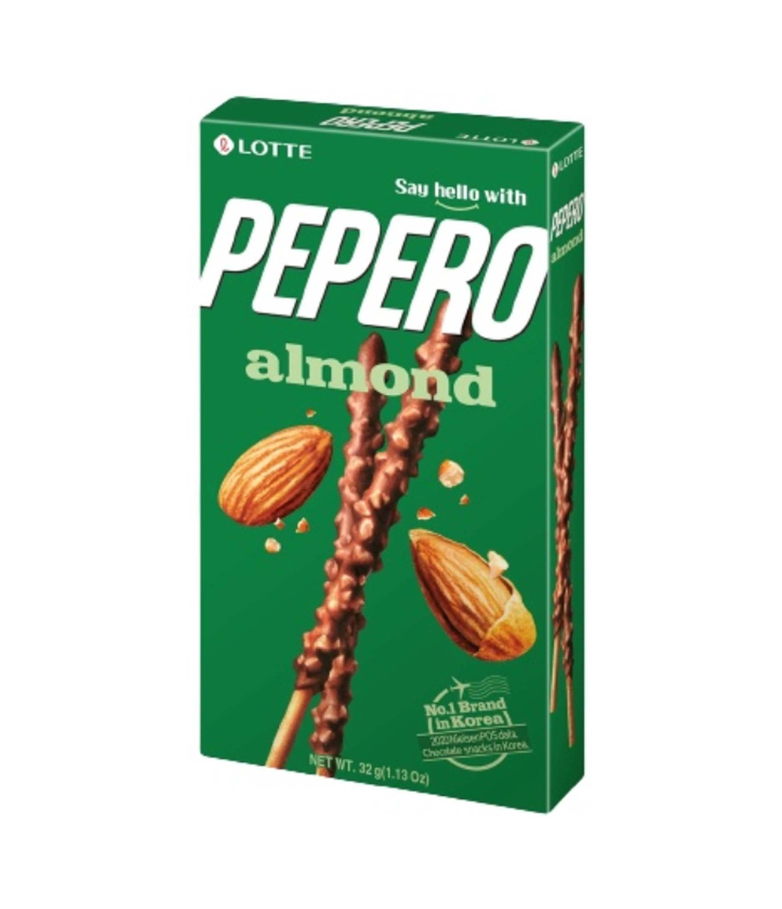 Корейська соломка Пеперо зі смаком мигдалю, TM Lotte, 32 г !!!Знижка (Термін до 04.2025)