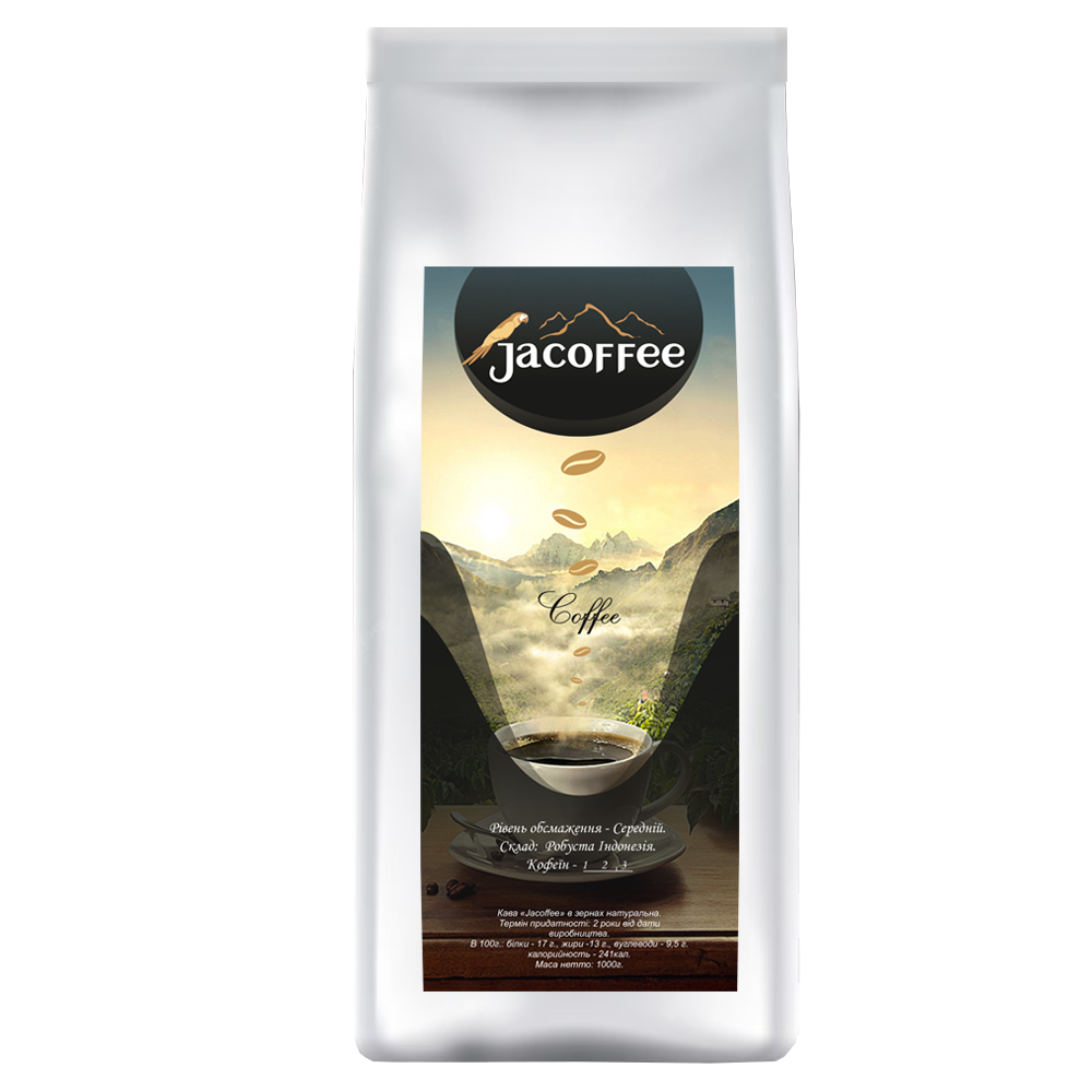 Кава в зернах Jacoffee Indonesia, 1кг