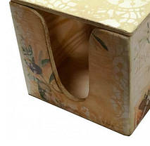 Дерев'яна підставка для серветок на стіл куб 14х14х14см Оливки, фото 4