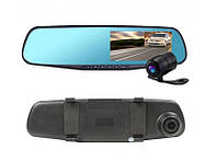 Универсальный автомобильный видеорегистратор-зеркало VEHICLE BLACKBOX DVR с камерой заднего вида и микрофоном