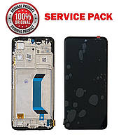 Дисплейний модуль (екран) для Xiaomi Redmi Note 12 5G / Poco X5 (22111317I) Чорний у рамці SERVICE PACK 100%