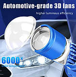 H4 led лампи з лінзою. Bi-Led Лінза H4 - 8000Lm - 6000K ближній/дальній - Рік гарантії, фото 7