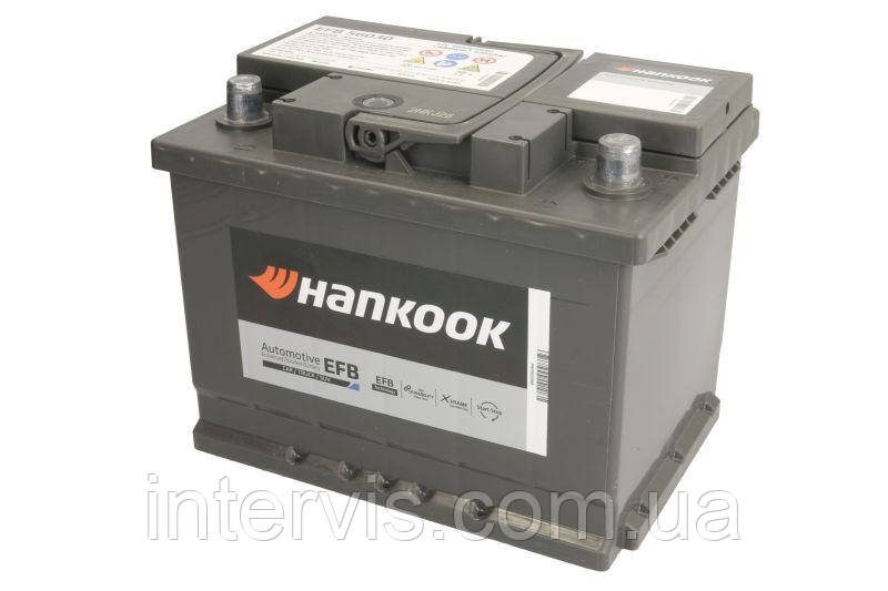 Акумулятор автомобільний 60Ah-12v HANKOOK (START&STOP EFB) 640A (R+правий) 242х175х190