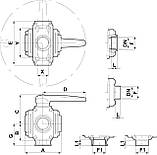 Кран шаровий 5-ти позиційний 2"F 453457A97, фото 2