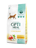 Корм сухий OPTI MEAL для дорослих котів Adult Cat Chicken курка 10 кг