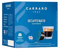 Кофе в капсулах Dolce Gusto Carraro Decaffeinato 16 шт Дольче густо Карраро Без Кофеина