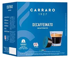 Кава в капсулах Dolce Gusto Carraro Decaffeinato 16 шт Дольче густо Карраро Без Кофеїну
