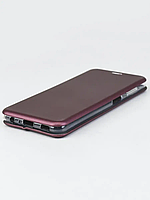 Чехол книжка Samsung M32 бордовый (чехол книжка на магните с отделом карты)